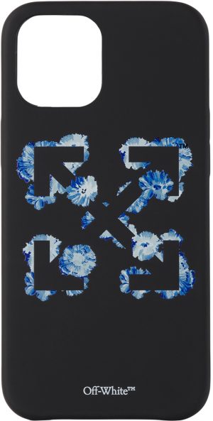 Off-White Black & Blue Floral Arrows iPhone 12 Pro Max Case Off-White Black & Blue Floral Arrows iPhone 12 Pro Max Case