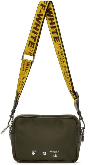 Off-White Green Nylon Logo Bag Off-White Green Nylon Logo Bag
