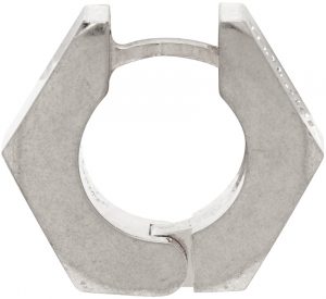 Off-White Silver Hexnut Single Earring Off-White Silver Hexnut Single Earring