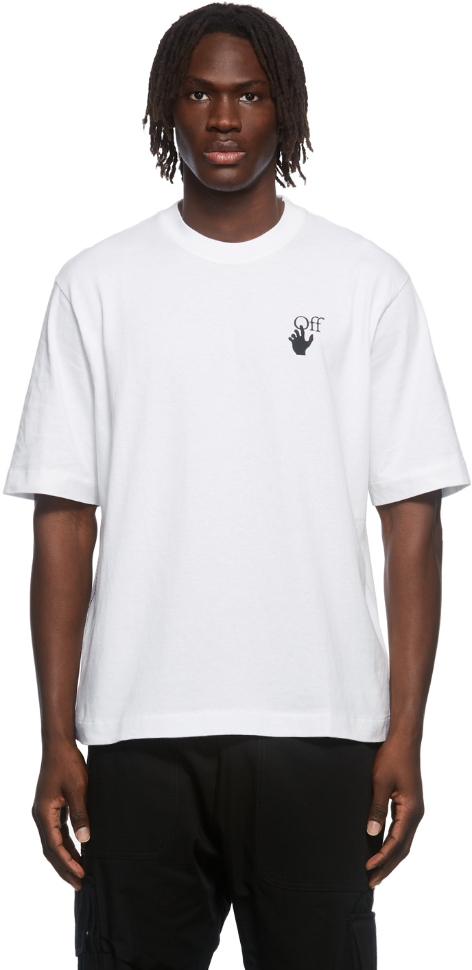 off white cut here t shirt