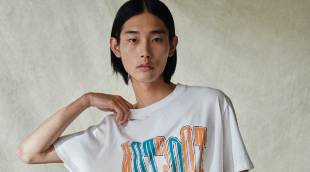 Mytheresa Goes Casual with Laid-back Our Legacy Capsule Collection Taemin Park sports a graphic t-shirt with shorts from the Our Legacy x Mytheresa capsule collection.
