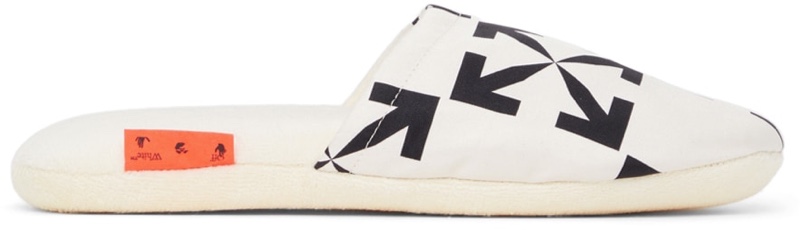 Off-White Arrow Motif Slippers » The SSENSE Sale Starts NOW Off-White Arrow Motif Slippers