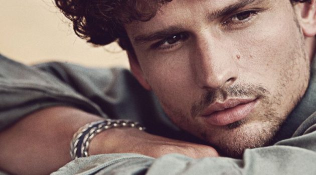 Simon Nessman Embraces New York Style for David Yurman Fall Campaign Top model Simon Nessman wears Chevron bracelets for David Yurman's fall-winter 2021 campaign.