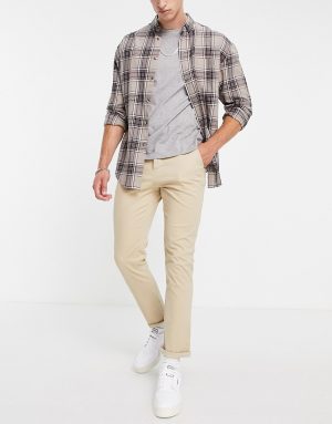 ASOS DESIGN slim chinos in beige-Neutral ASOS DESIGN slim chinos in beige-Neutral