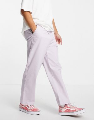 ASOS DESIGN wide fit chinos in lilac-Purple ASOS DESIGN wide fit chinos in lilac-Purple