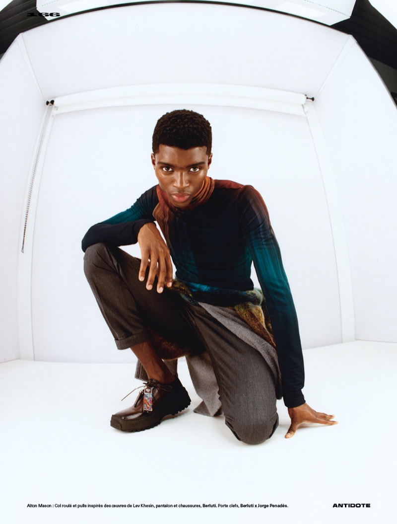 » Alton Mason Dons Berluti for Antidote Cover Shoot Alton Mason 2021 Antidote 003