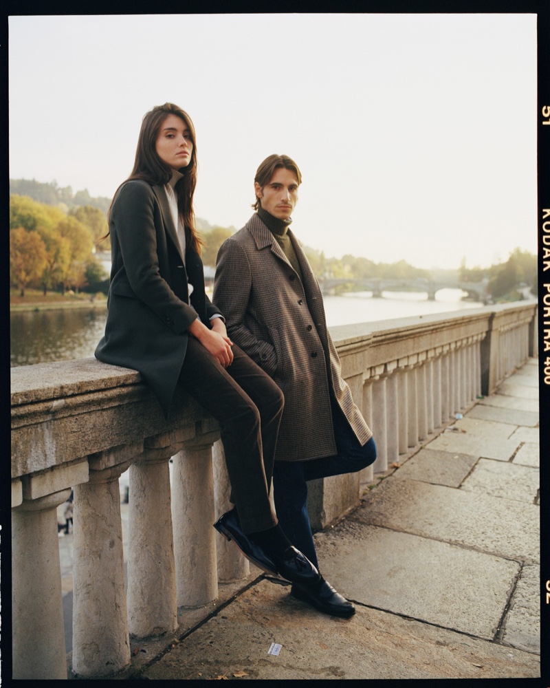 Chiara Bulzoni and Enrico Maria Valenti couple up for Boglioli's fall-winter 2021 campaign.