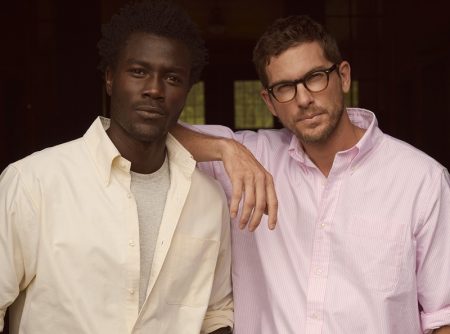 Models Remi Chester and Adam Senn don oxford shirts from Brooks Brothers.