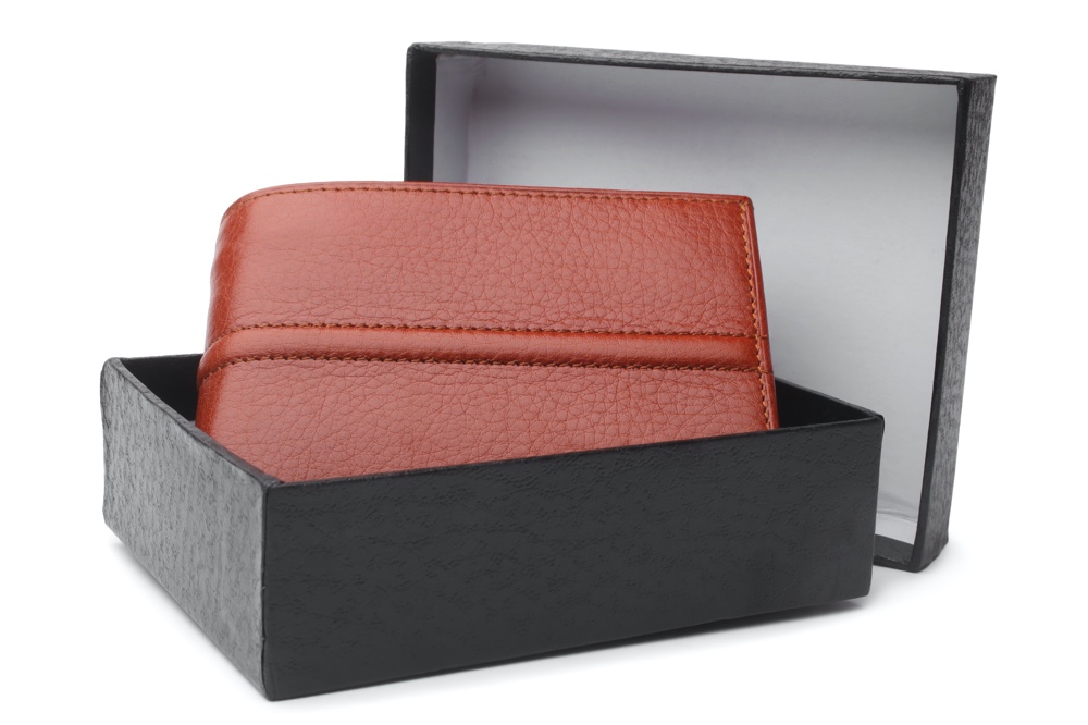 Brown Leather Wallet in Black Brown Leather Wallet in Black Box