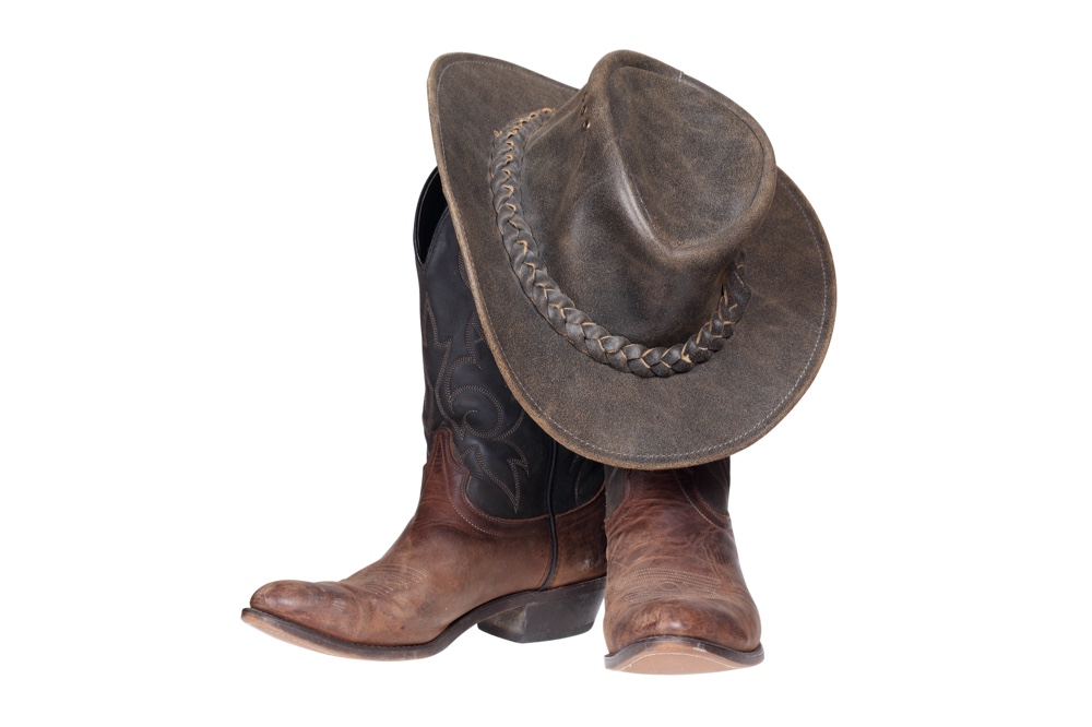 Cowboy Boots and Hat