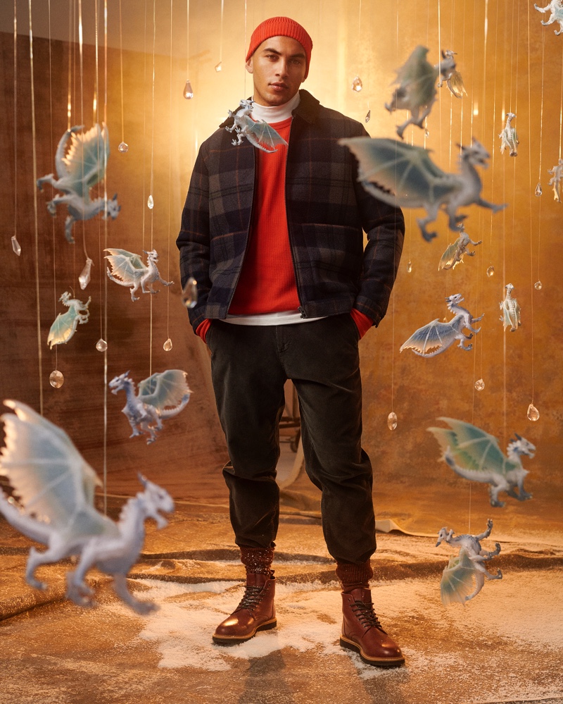 ESPRIT enlists Leroy Aiyanyo as the star of its holiday 2021 campaign.
