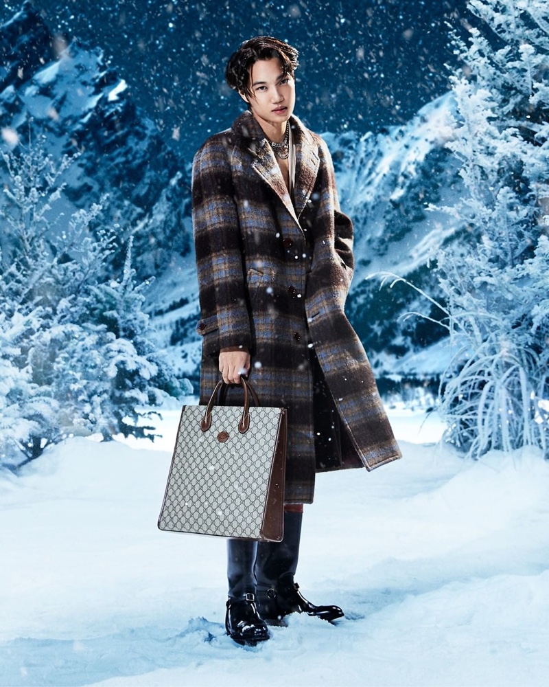 Kai Enjoys a Winter Wonderland for Gucci Aria Holiday Campaign