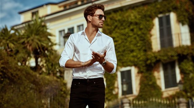 6 Tips to Give Your New Luxury Home Massive Curb Appeal Man Outside Luxury Home