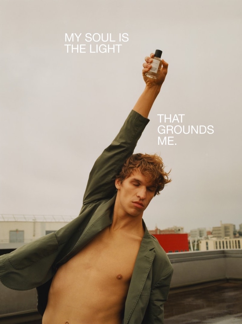 Sulian Rios stars in Massimo Dutti's fragrance-inspired editorial.