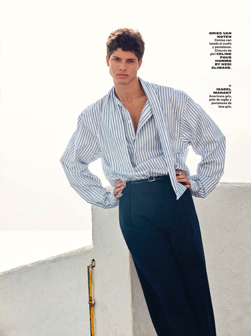 Nacho Penín 2021 Spanish GQ Editorial Dries van Noten Celine » Nacho Dons Playful Proportions for Spanish GQ Nacho Penín 2021 Spanish GQ Editorial Dries van Noten Celine