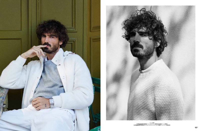 Model Nuno Marques Sweater 2021 L'Officiel Hommes Ukraine