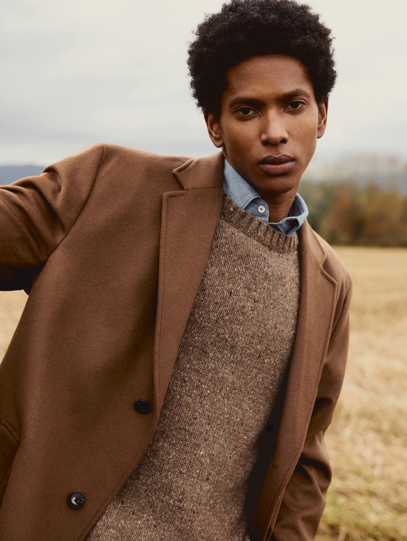 Rafael Mieses Ventures Outdoors in Massimo Dutti