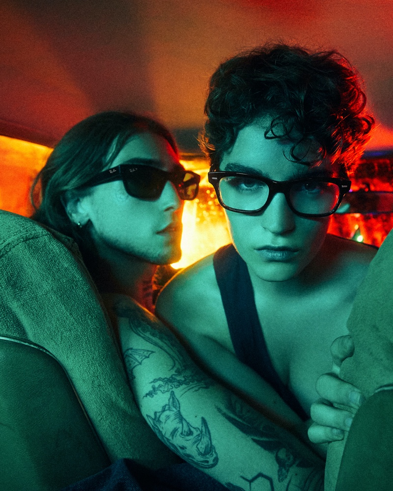 Victor Berlo and Fatima Brunengo star in Ray-Ban's holiday 2021 campaign.