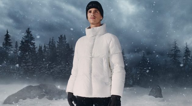 Romeo Beckham Braces the Cold for Canada Goose Campaign Romeo Beckham White Jacket Canada Goose 2021 Campaign