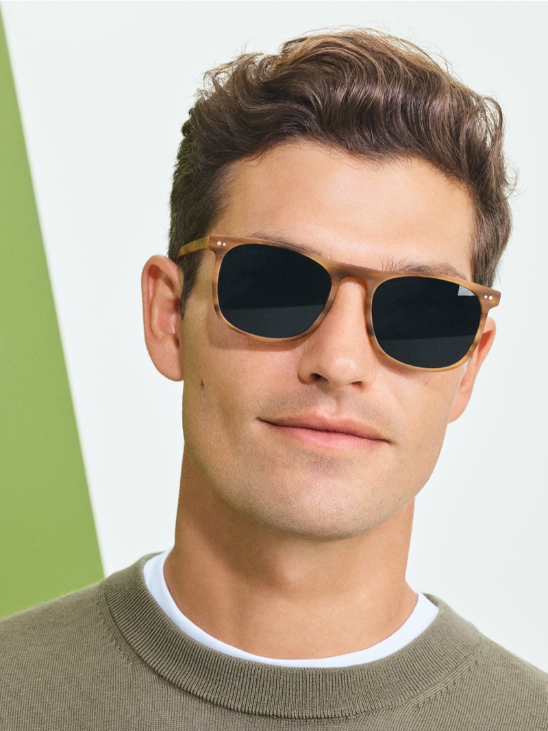 Benj Lee rocks Warby Parker's Alvin sunglasses in English Oak Matte.