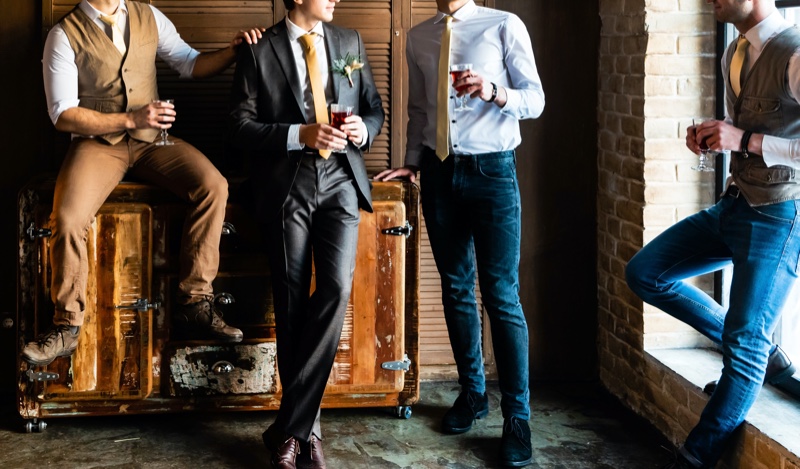 Well Dressed Bachelor Party Men
