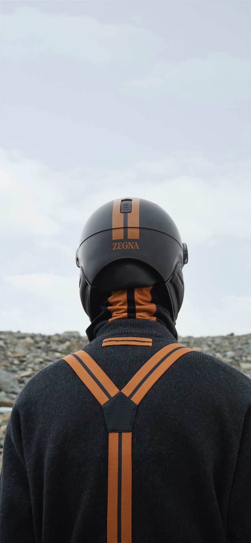 Zegna joins creative forces with KASK to reimagine its Piuma-R ski helmet with the new Zegna logo.