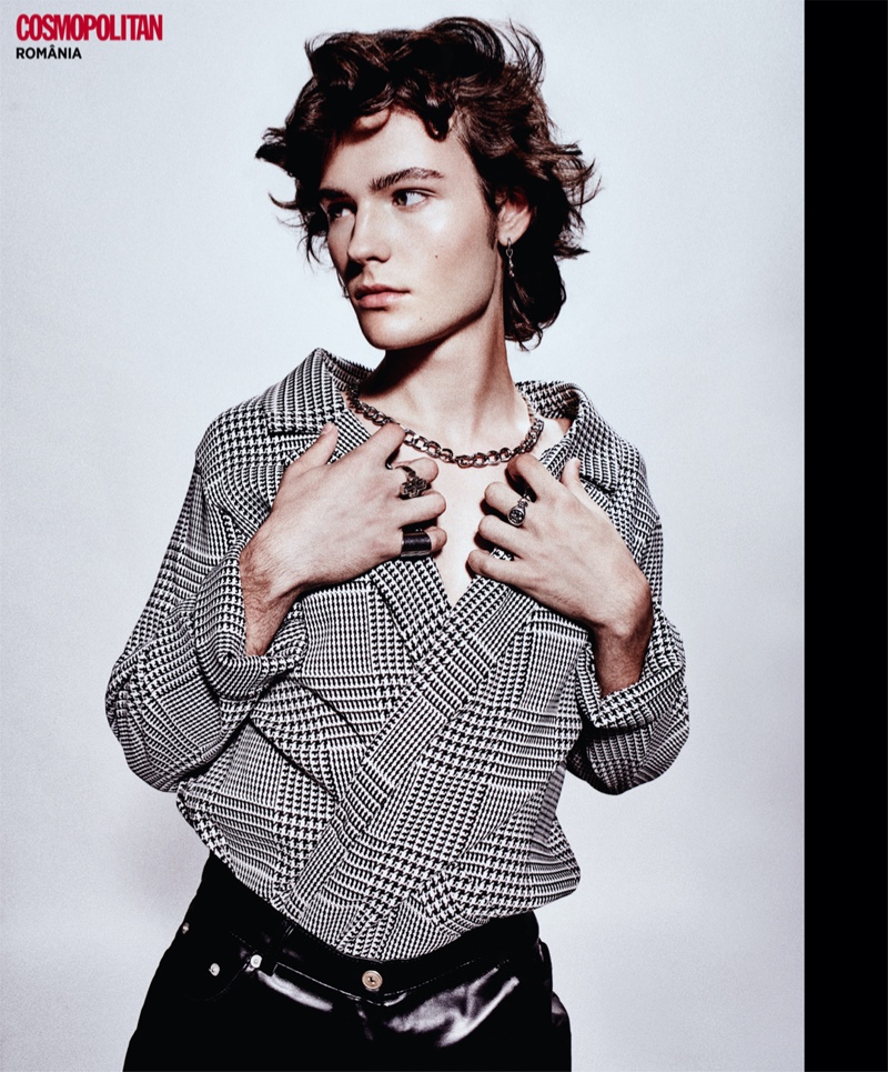 Alexandru Turns Heads in Eclectic Styles for Cosmopolitan Man Romania