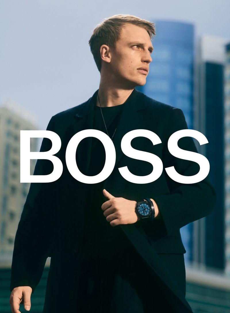 Victor Nylander fronts the BOSS watches campaign.