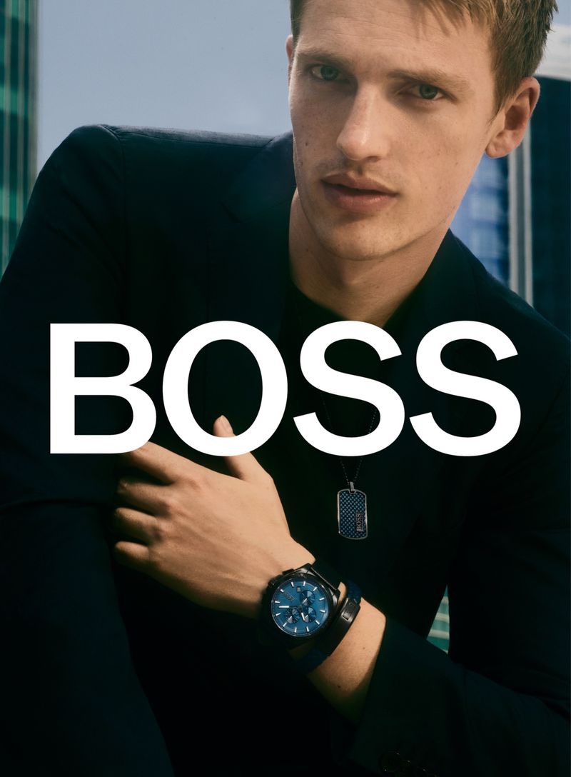 Model Victor Nylander connects with BOSS for its watches campaign.