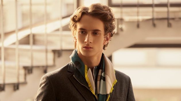 Bruno Inspires in a Gentleman's Wardrobe for Elle Man Poland Bruno Skrzyszowski Model Elle Man Poland Tailoring