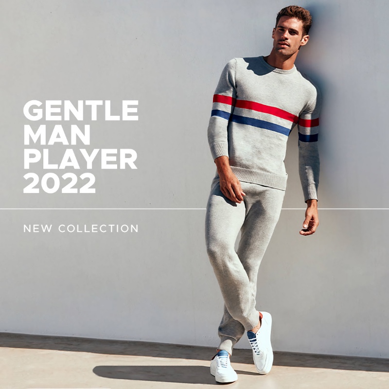 Chad White wears a Ron Dorff cotton cashmere sweatshirt and pants.