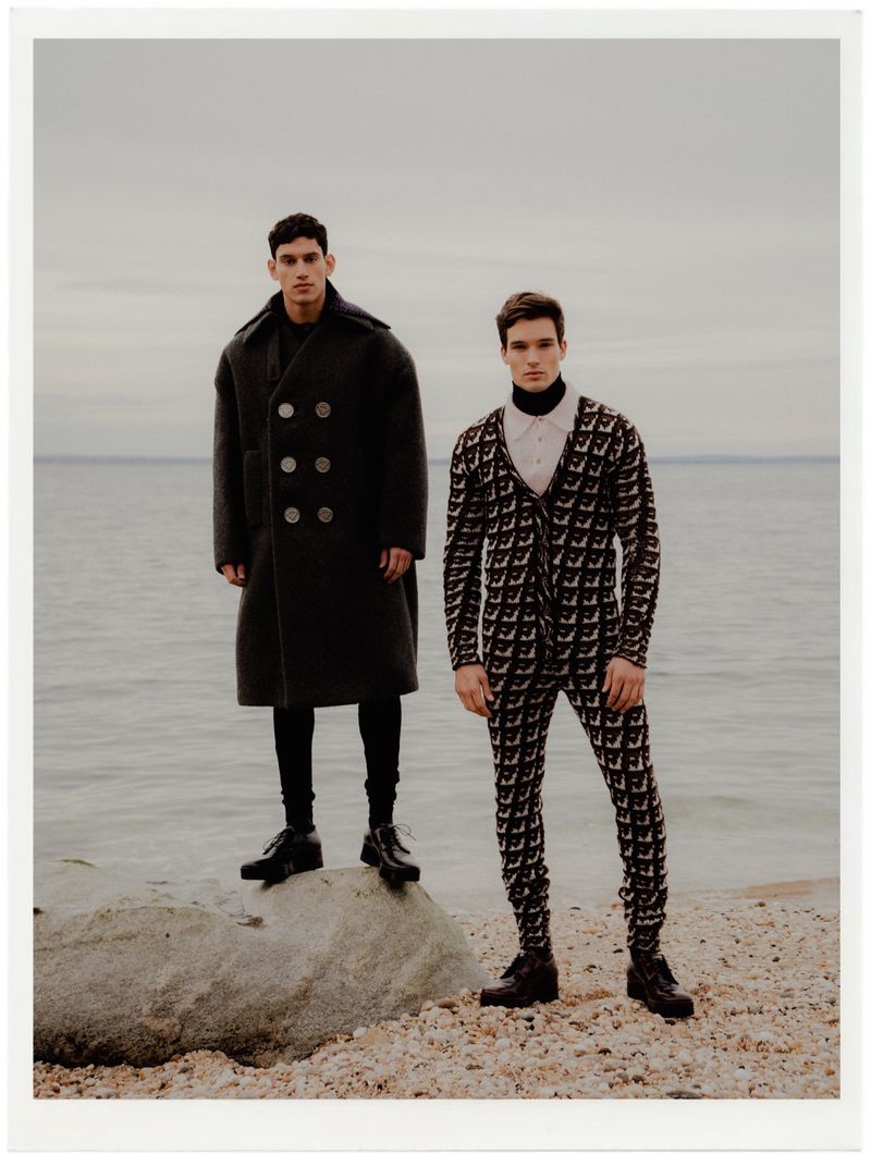Models Alexis Chaparro and Mason McKenrick GQ Portugal Editorial Fashion Shoot