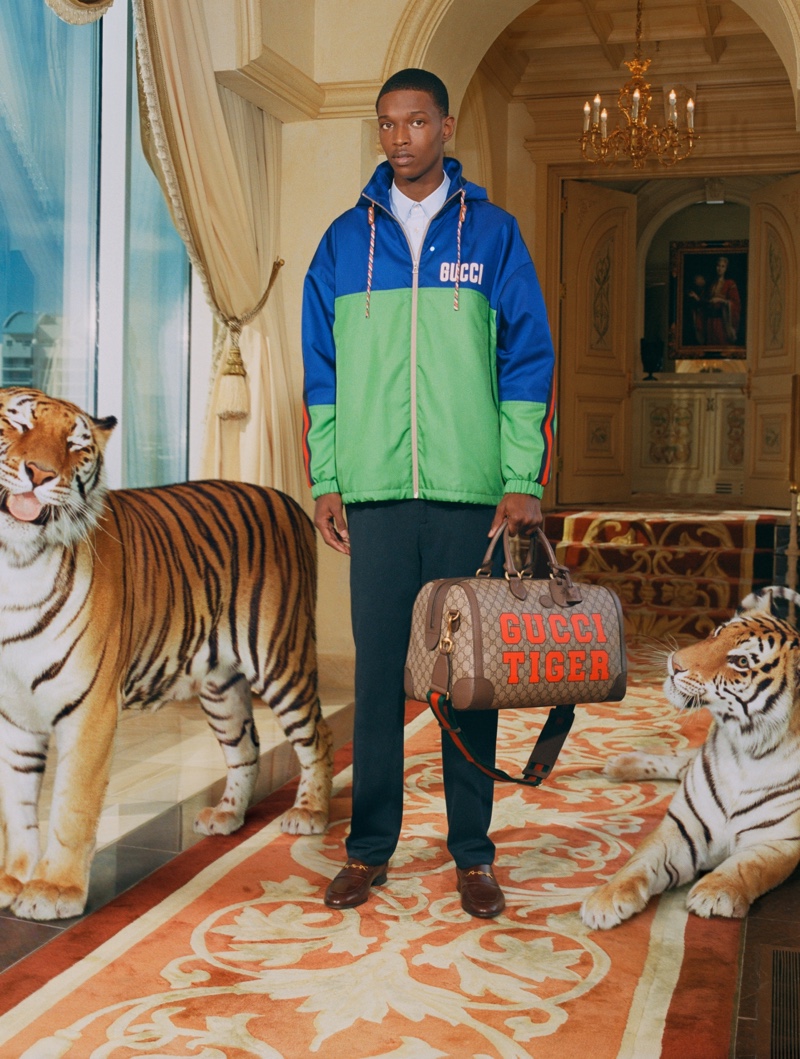 Malik Anderson appears in the Gucci Chinese New Year campaign.