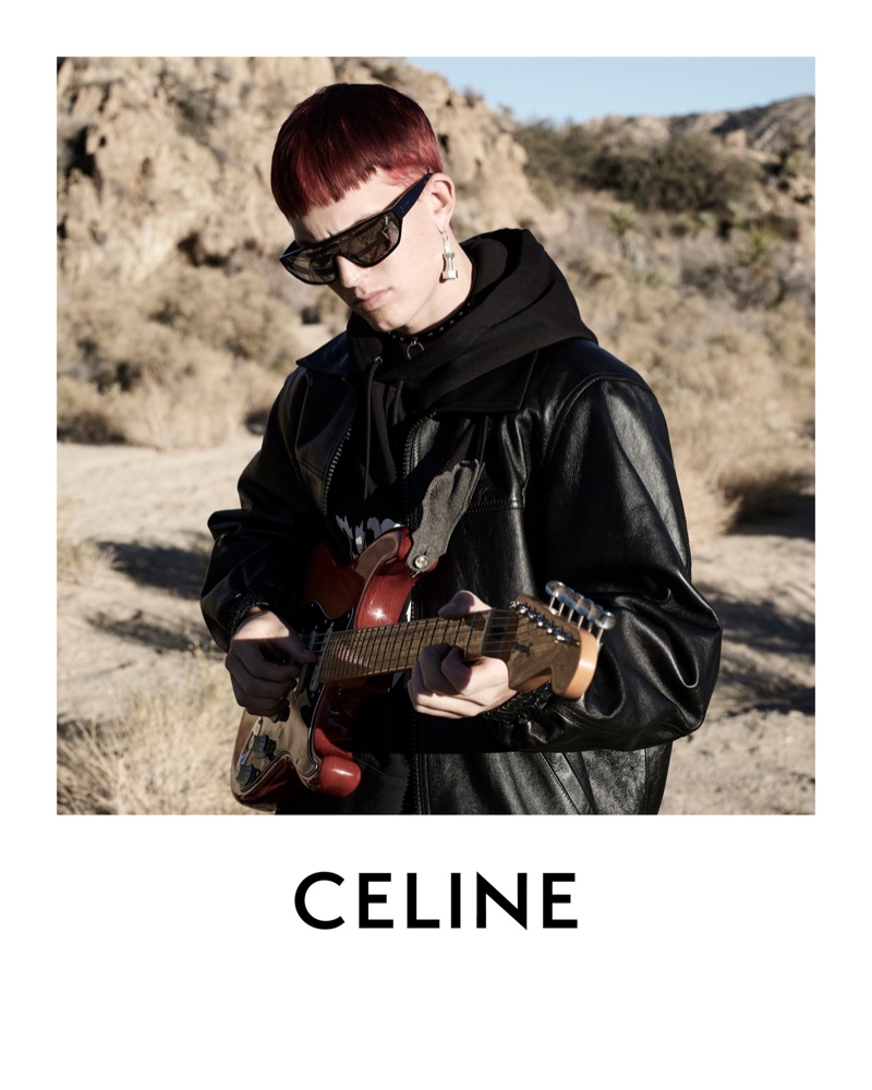 Gus Dapperton Leather Jacket Celine Campaign Spring 2022