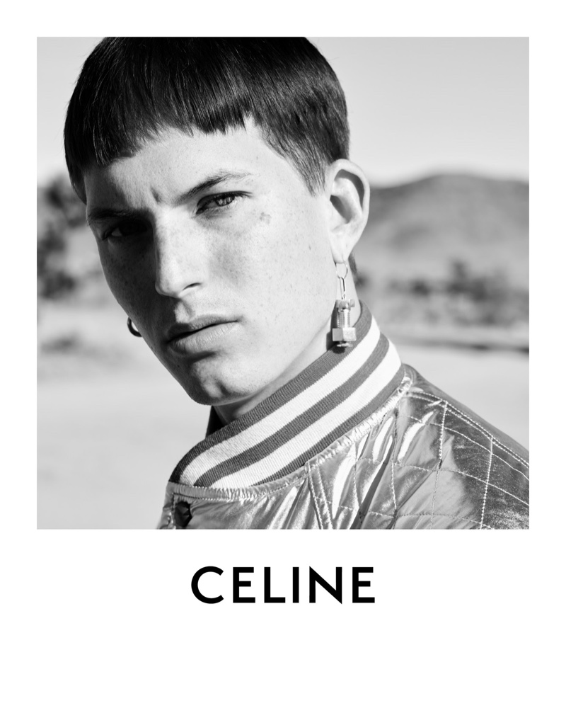 Hedi Slimane photographs singer Gus Dapperton for Celine's spring-summer 2022 campaign.