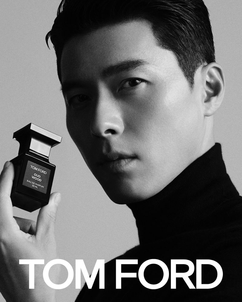 South Korean actor Hyun Bin for Tom Ford Oud Wood Eau de Parfum.