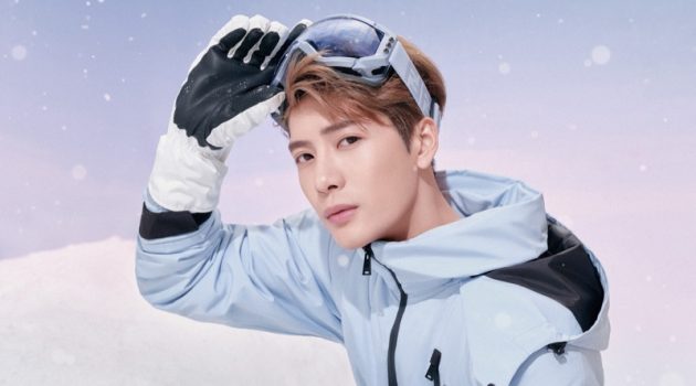 Ready for his close-up, Jackson Wang fronts the new Fendi ski wear campaign.