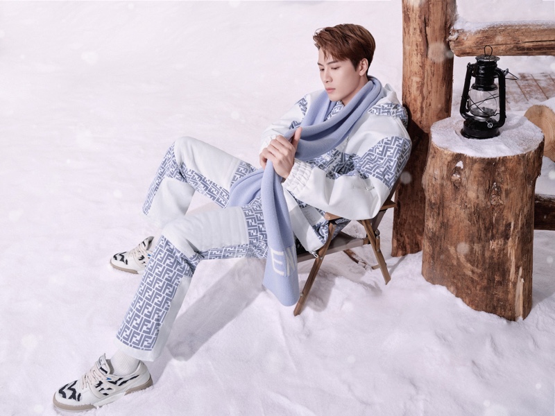 Jackson Wang inspires in a Fendi ski wear ensemble.