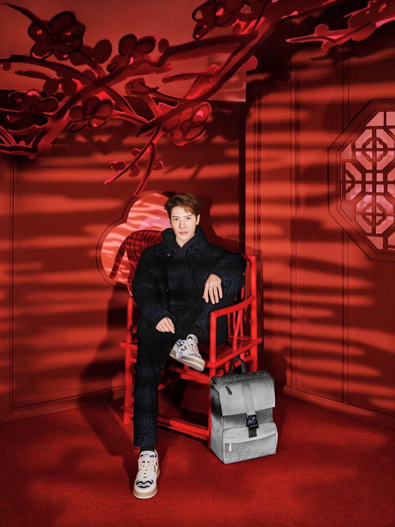 Fendi enlists its brand ambassador Jackson Wang to front its Spring Festival capsule collection campaign.