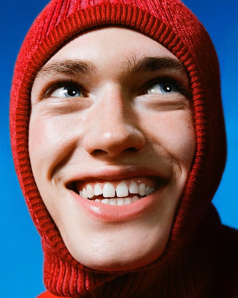 Valentin Humbroich is all smiles as the face of Jacquemus.