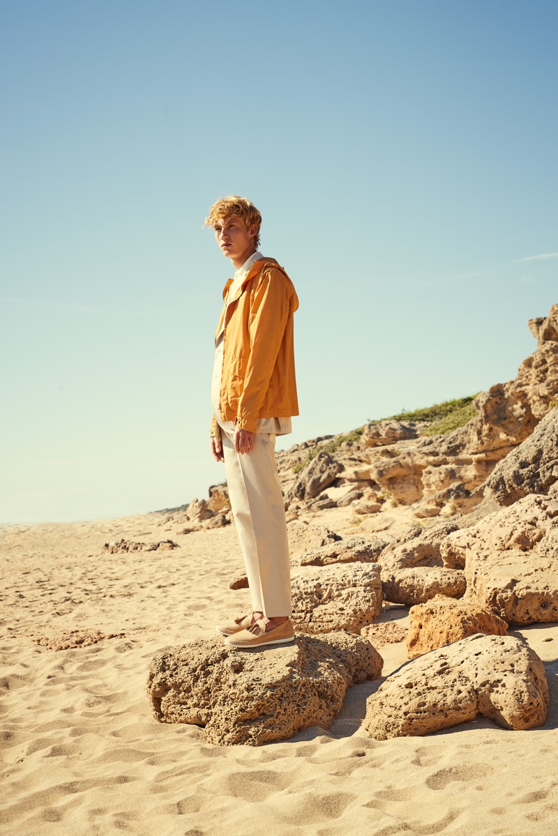Model Christian Aneris fronts L.B.M. 1911's spring-summer 2022 campaign.