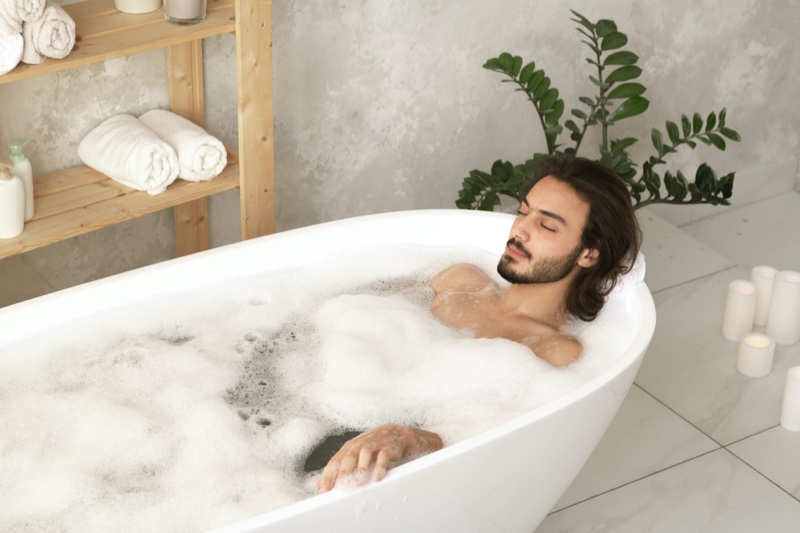 Male Model Bath Tub Candles