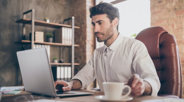 Tips for Improving Your Office Chair Male Model Sitting Office Chair Laptop