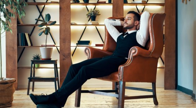 5 Ways to Improve Your Home Man Relaxing Home Suit Book Case Lit