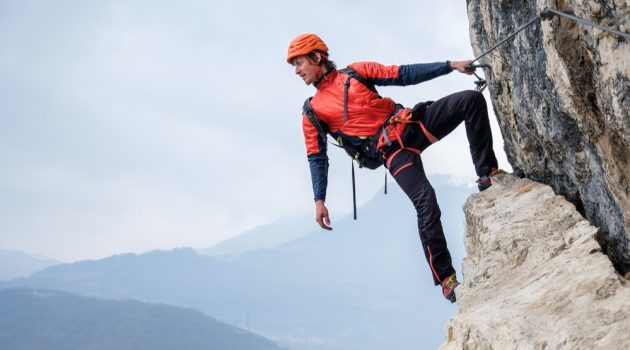 Man Rock Climbing Jacket Hybrid