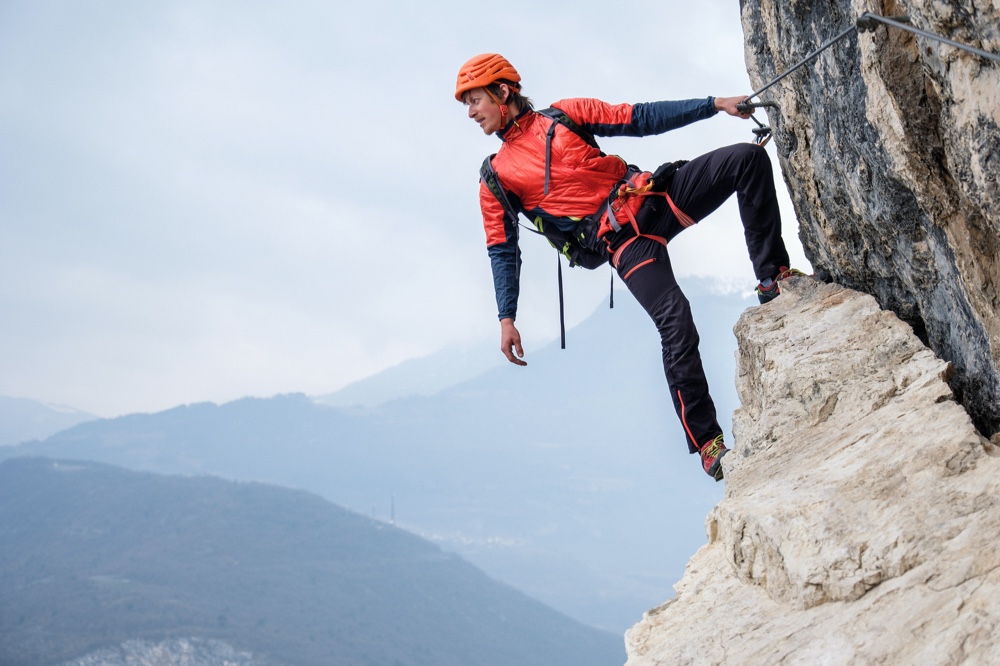 Man Rock Climbing Jacket Hybrid