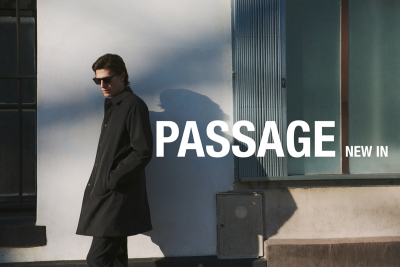 Edoardo Sebastianelli wears new Massimo Dutti arrivals in an editorial entitled "Passage."
