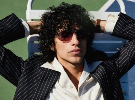 Sebastian Chacon wears Oliver Peoples Kondor sunglasses in California Copper.