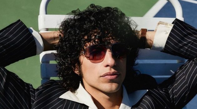 Oliver Peoples Hits the Tennis Court with New Sports Collection Sebastian Chacon wears Oliver Peoples Kondor sunglasses in California Copper.
