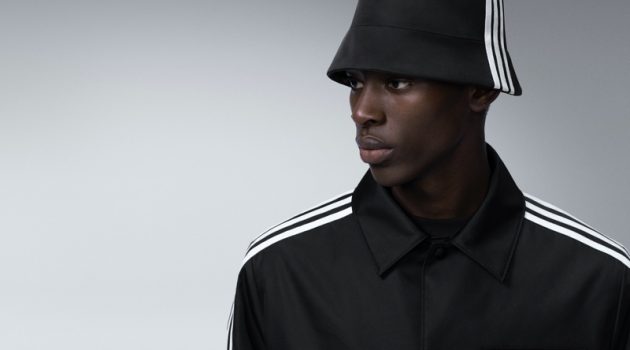 Prada Goes Sporty with Adidas Collaboration Model Adamu Bulus appears in the Prada x adidas lookbook.